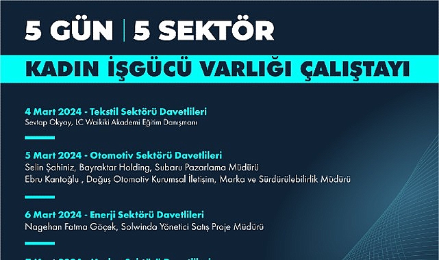 Beş farklı sektörden kadınlar mesleki deneyimlerini öğrencilerle paylaşacak