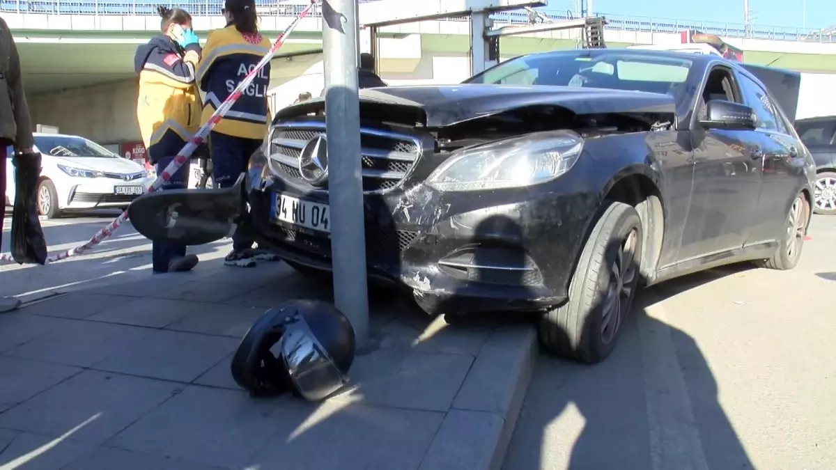 Şişli’de Ters Yöne Giren Otomobil Motosiklete Çarptı: 1 Yaralı